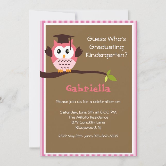 Invitación De Graduación Para Niños De La Limpieza (Anverso)