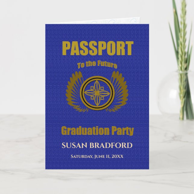 INVITACIÓN DE GRADUACIÓN - PASAPORTE - 2015 (Anverso)