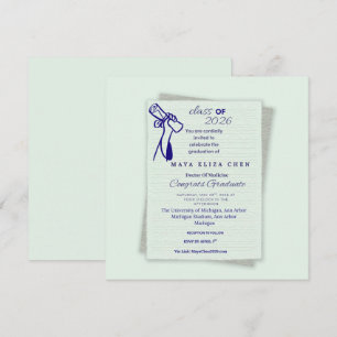 Invitación de graduación pastel moderna Clase de