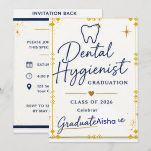 Invitación de graduación personalizada para higien
