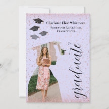 Invitación de graduación personalizada y tarjeta d