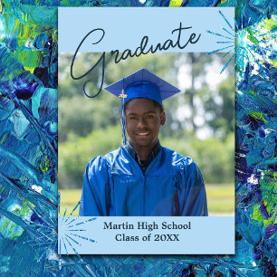 Invitación de graduación personalizado Foto de dos
