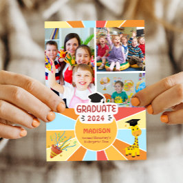 Invitación de graduación primaria para niños de Su