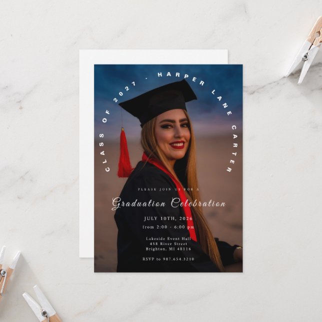 Invitación de graduación, promoción de 2026  (Anverso/Reverso In Situ)