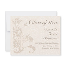 Invitación de graduación religiosa cristiana, crem