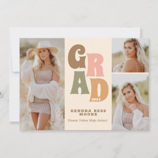 Invitación de graduación retro