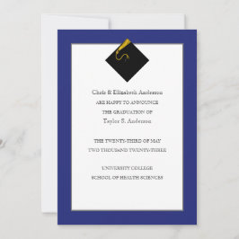 Invitación de graduación Royal Blue