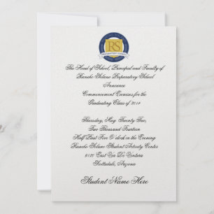 Invitación de graduación RSPS - Formal