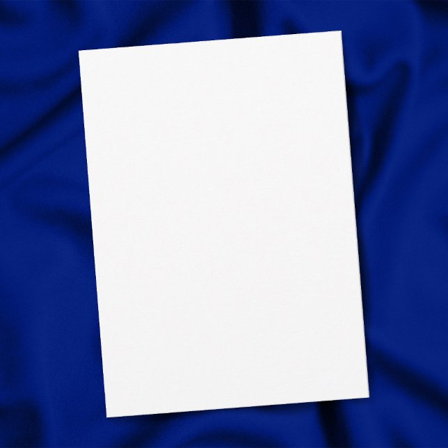 Invitación de graduación semibrillante de 5" x 7"  (Plain white semi-gloss 5" x 7" graduation announcement)