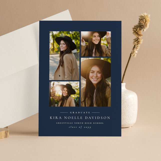 Invitación de graduación simple de la marina (Subido por el creador)