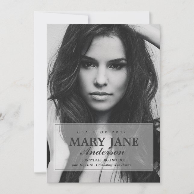 Invitación de graduación simple | GRADUACIONES (Anverso)