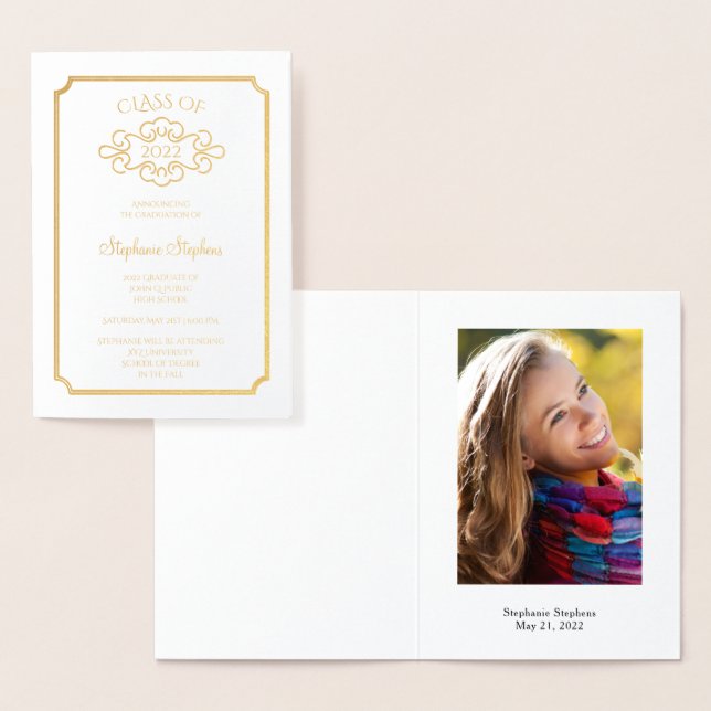 Invitación de graduación simple y elegante (Demostración)