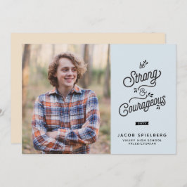 Invitación de graduación sólida y valiente