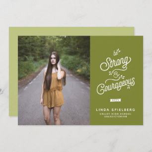 Invitación de graduación sólida y valiente