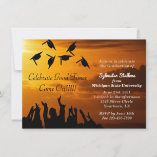 Invitación de graduación Sombreros en el Aire