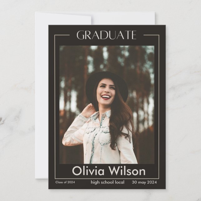 Invitación de graduación universitaria (Anverso)