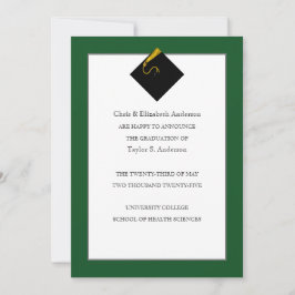 Invitación de graduación Verde