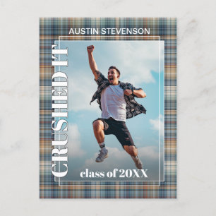 Invitación de graduación verde azulada de Blue Tar