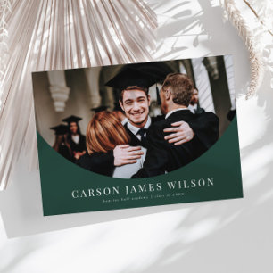 Invitación de Graduación Verde de Grand Arch Photo