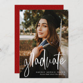 Invitación de graduación vertical de posgrado a la