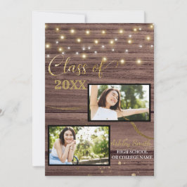 invitación de graduación vintage