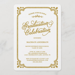 Invitación de graduación Vintage Country