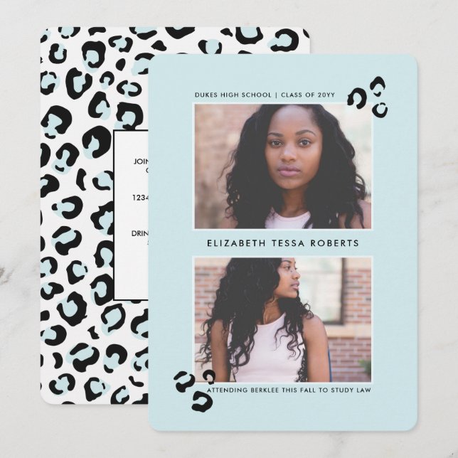 Invitación de graduación Wild One (Anverso / Reverso)