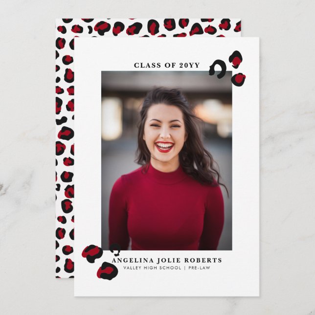 Invitación de graduación Wild One (Anverso / Reverso)