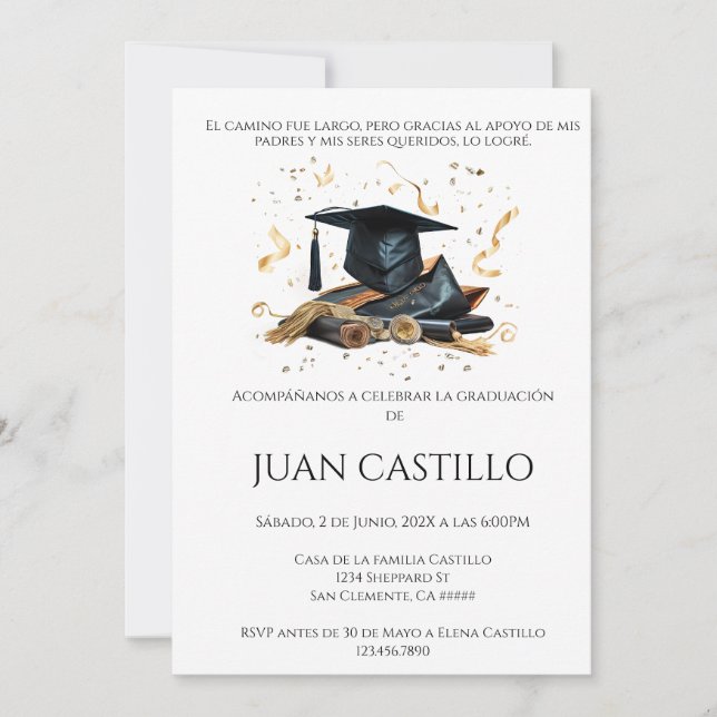 Invitación de graduado 2024 (Anverso)