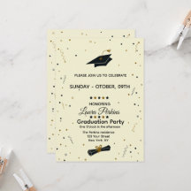 Invitación de Graduado de Escritura Moderna
