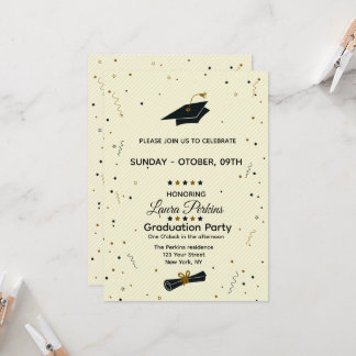 Invitación de Graduado de Escritura Moderna