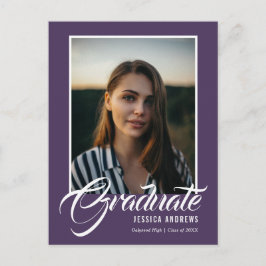 Invitación de graduado Moderno Mauve de fotografía