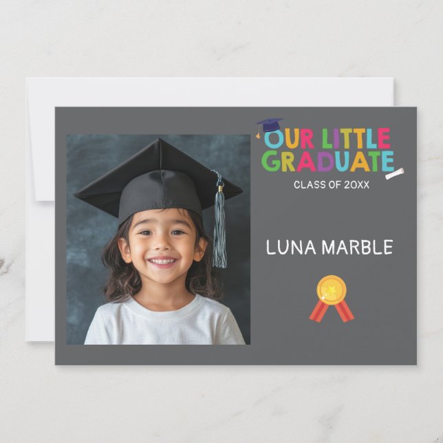 Invitación de Graduado Pequeño  (Anverso)