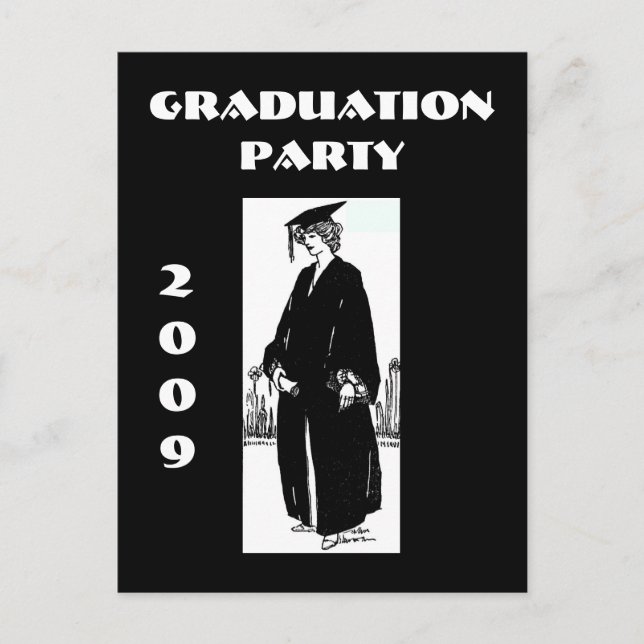 Invitación de graduado vintage (Anverso)