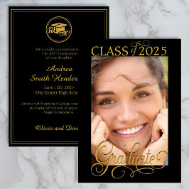 Invitación de graduados con superposición de foto 