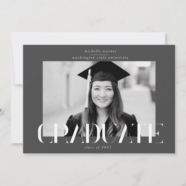 invitación de graduados de escritura moderna y ele (Anverso)