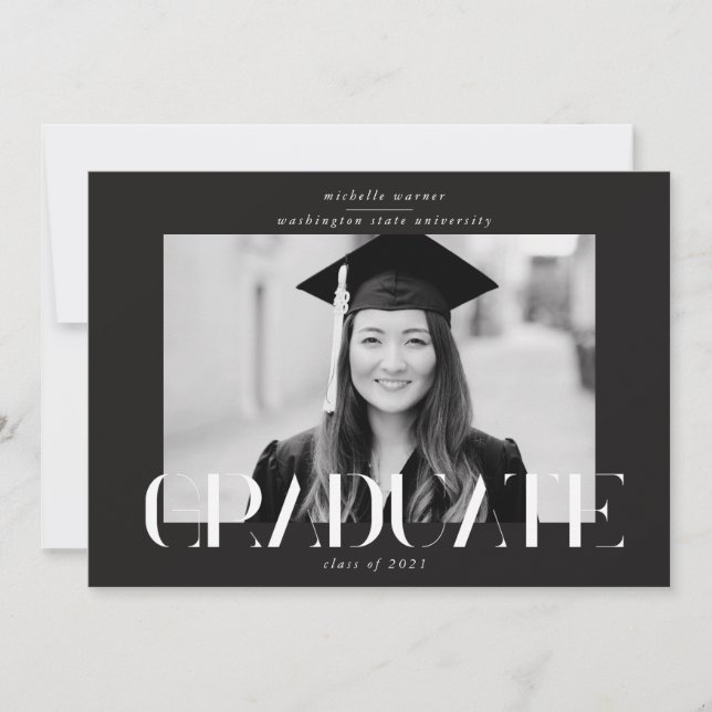 invitación de graduados de escritura moderna y ele (Anverso)