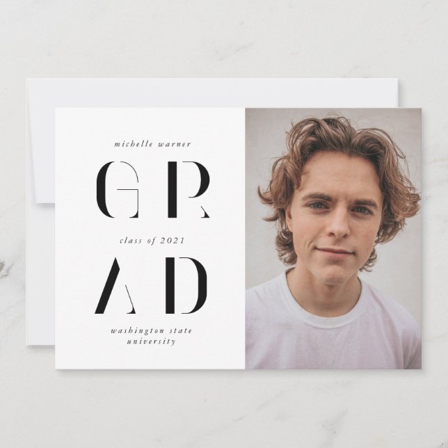 invitación de graduados de escritura moderna y ele (Anverso)