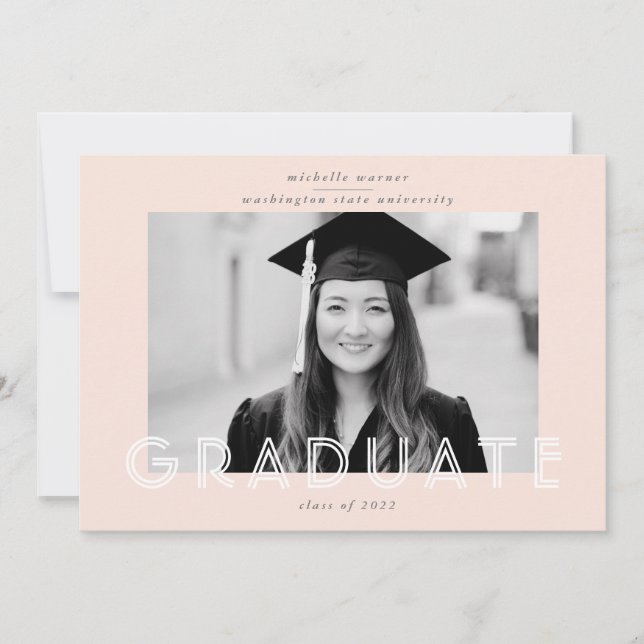 invitación de graduados de escritura moderna y ele (Anverso)