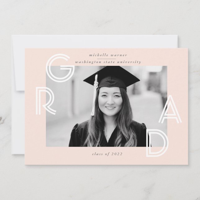 invitación de graduados de escritura moderna y ele (Anverso)