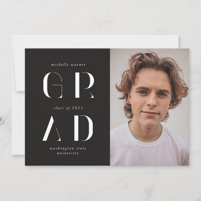 invitación de graduados de escritura moderna y ele (Anverso)