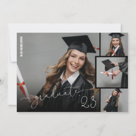 Invitación de graduados de fotografía con guión mo