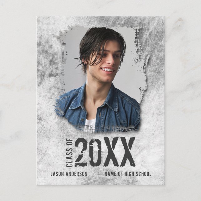 Invitación de graduados de fotografía de Grunge Mo (Anverso)