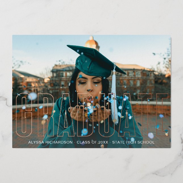 Invitación de graduados de fotografía de Relieve m (Anverso)