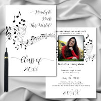 Invitación de graduados de fotografías de Black Wh