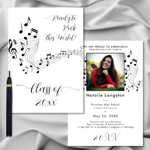 Invitación de graduados de fotografías de Black Wh