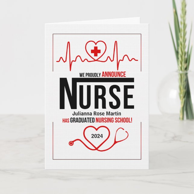 Invitación de graduados de la escuela de enfermerí (Anverso)