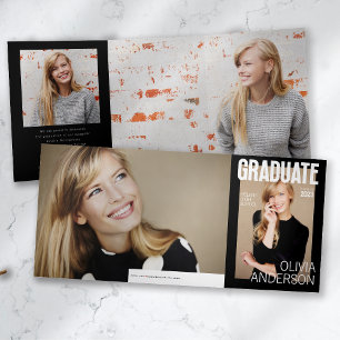 Invitación de graduados de portada de revista de m