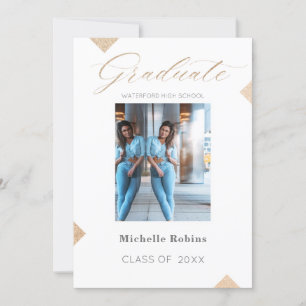 Invitación de graduados de secundaria en guión mod