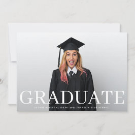 Invitación de graduados de tipografía clásica foto